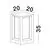 Stalp mic Nova Luce Castro, 1xE27, gri, IP65