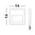 Spot trepte/pardoseli LED Nova Luce Pulsar, 4W, patrat, gri inchis, IP54