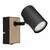 Aplica Globo Lighting Robby, 1xGU10, negru-lemn, on/off