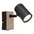 Aplica Globo Lighting Robby, 1xGU10, negru-lemn, on/off