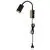 Aplica Globo Lighting Robby, 1xGU10, flexibila, negru-lemn, on/off