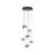 Pendul LED Ideal Lux Galaxy, 56W, auriu-fumuriu-opal-negru