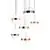 Pendul LED Ideal Lux Galaxy, 56W, auriu-fumuriu-opal-negru