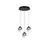 Pendul LED, AZzardo Pamela 3, 15W, K, negru nisipiu-fumuriu