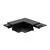 Element de conectare intermediar sina magnetica, Ideal Lux Stick Recessed, 70x70x13mm, negru, 330365
