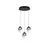 Pendul LED, AZzardo Pamela 3, 15W, K, negru nisipiu-fumuriu