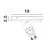 Spot LED sina magnetica Nova Luce Ultra Slim, 5W, 4000K, alama-negru