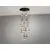 Pendul cristal  Schuller Norma II, 18xE27, alama-transparent-negru, dimabil