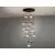 Pendul cristal  Schuller Norma II, 18xE27, alama-transparent-negru, dimabil