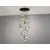 Pendul cristal  Schuller Norma I, 18xE27, alama-transparent-negru, dimabil