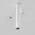 Spot mobil LED, incastrat, telescopic, Maytoni Focus T 2, 6W, 3000K, 30x40/300mm, alb