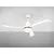 Plafoniera cu ventilator LED Schuller Aspas, 20W, alb opal-negru-nuc