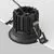 Spot fix LED, incastrat, Maytoni Round, 12W, 3000K, 80x60mm, negru