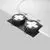 Spot fix, incastrat, Maytoni Polar, 2xGX53, 220x110x45mm, negru, IP20