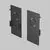 Element de capat, sina magnetica aplicata, Maytoni Exility, negru, set 2 buc