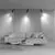 Spot mobil LED, sina magnetica, Maytoni Elti Duo, 2x12W, 3000K, 52x362mm, negru