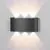 Aplica LED, Mantra Arcs, 8W, 3000K, 170x40x80xmm, gri inchis, IP54, 7813