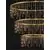Pendul modern LED Nova Luce Stellar, 72W, auriu, dimabil