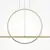 Pendul, LED, Maytoni Halo, 40W, 2600-3500K, auriu, MOD247PL-L49BSK