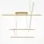 Pendul, LED, Maytoni Radiance, 80W, 3000K, auriu, MOD278PL-L86G3K1