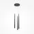 Pendul, LED, Maytoni Cascade, 19W, 3000-4000K, negru, MOD132PL-L18BK