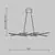 Pendul, LED, Maytoni Halo, 40W, 2600-3500K, auriu, MOD244PL-L50BSK