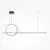 Pendul, LED, Maytoni Halo, 40W, 3000-4000K, negru, MOD247PL-L49BK
