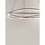Pendul LED Nova Luce Ofelia, 68W, 3000K, 5637 lumeni, D950 mm, Hmax 1500 mm, negru, dimabil, telecomanda