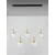 Pendul LED, Nova Luce Egna, 58W, 3000K, auriu-negru