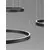 Pendul LED, Nova Luce Elowen, 181W, 3000K, negru, dimabil, Triac