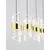 Pendul LED, Nova Luce Seneca, 41W, 3000K, liniar, auriu-negru