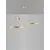 Pendul LED, Nova Luce Elowen, 181W, 3000K, auriu, dimabil, Triac