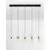 Pendul LED, Nova Luce Seneca, 41W, 3000K, liniar, auriu-negru