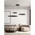 Pendul LED, Nova Luce Elowen, 181W, 3000K, negru, dimabil, Triac