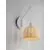 Aplica Nova Luce Fado, 1xE27, ratan natural, alb