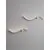 Aplica LED, Nova Luce Wave, 14W, 3000K, forma "S", auriu-negru