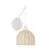 Aplica Nova Luce Fado, 1xE27, ratan natural, alb