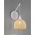 Aplica Nova Luce Fado, 1xE27, ratan natural, alb