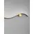 Aplica LED, Nova Luce Wave, 14W, 3000K, forma "S", auriu-negru