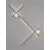 Aplica LED, Nova Luce Cross, 15W, 3000K, auriu-negru, dimabil, Triac