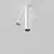Spot mobil LED, incastrat, telescopic, Maytoni Focus T 1, 6W, 3000K, 30x40/200mm, alb