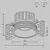 Spot fix LED, incastrat, Maytoni Round, 12W, 3000K, 73x60mm, negru