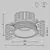 Spot fix LED, incastrat, Maytoni Round, 7W, 3000K, 54x53mm, negru