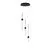 Pendul LED Nova Luce Stalactite, 18W, 3000K, alb-negru, dimabil