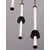 Pendul LED Nova Luce Stalactite, 18W, 3000K, alb-negru, dimabil