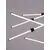 Pendul LED Nova Luce Stalactite, 79W, 3000K, 6467 lumeni, Hmax 2500 mm, alb, negru, dimabil Triac