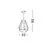 Pendul Nova Luce Isidora, 1xE27, negru, IP54