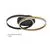 Plafoniera LED AZzardo Halo, 40W, 3000K, auriu-negru
