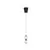 Pendul LED Nova Luce Holm, 12W, 3000K, alb-negru, dimabil, senzor de miscare