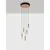 Pendul LED Nova Luce Paluz, 30W, 3000K, rotund, auriu roz-negru, dimabil